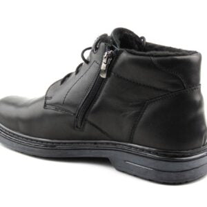 Helios black leather boots