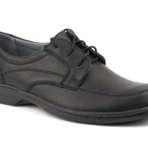 Helios black leather shoe