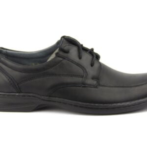 Helios black leather shoes