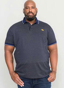 D555 Navy pique polo