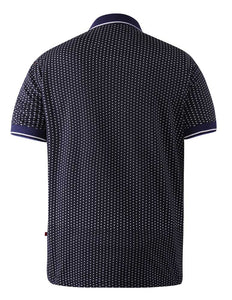 D555 navy pique polo