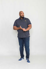 Load image into Gallery viewer, D555 navy pique polo
