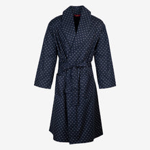 Load image into Gallery viewer, Somax 100%  cotton navy dressing gown
