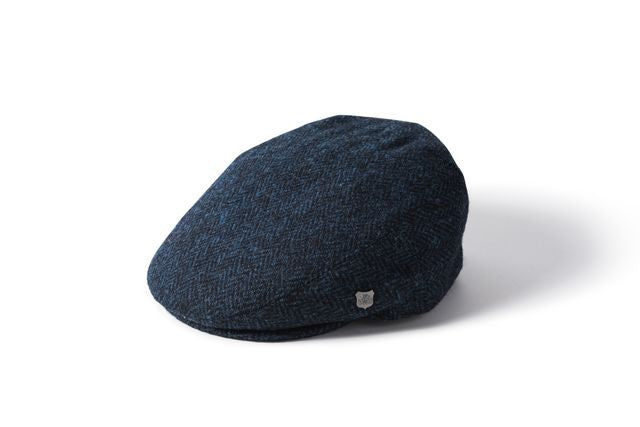 Failsworth blue Harris Tweed wool cap