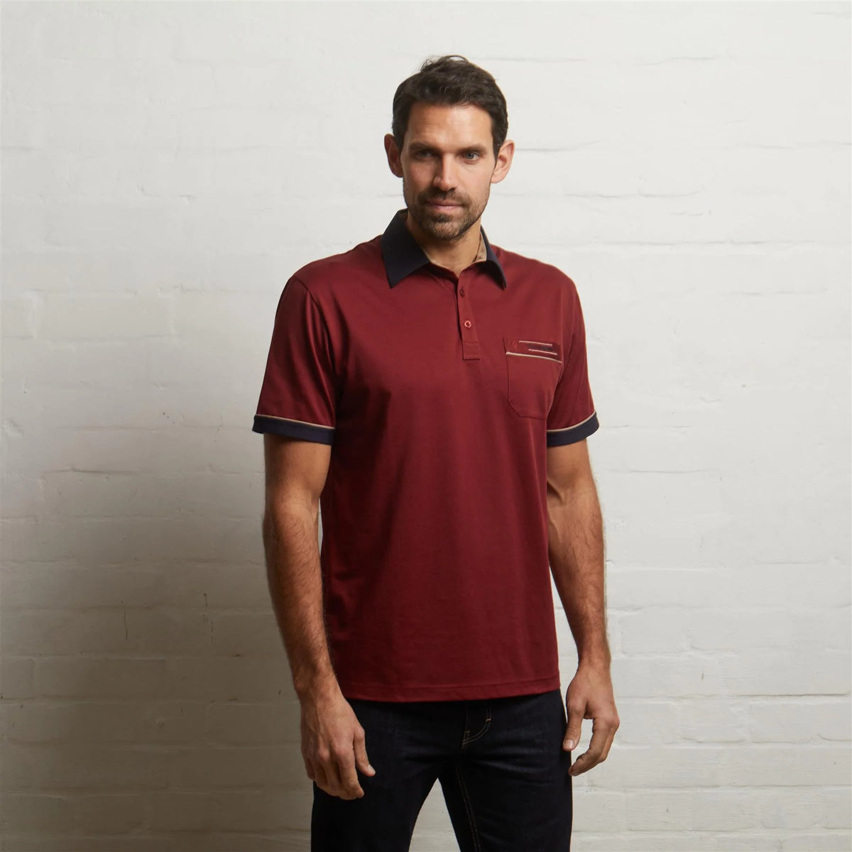 Gabicci wine pique polo