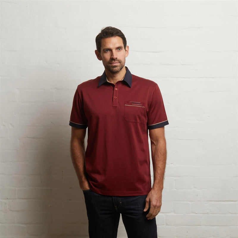 Gabicci wine pique polo