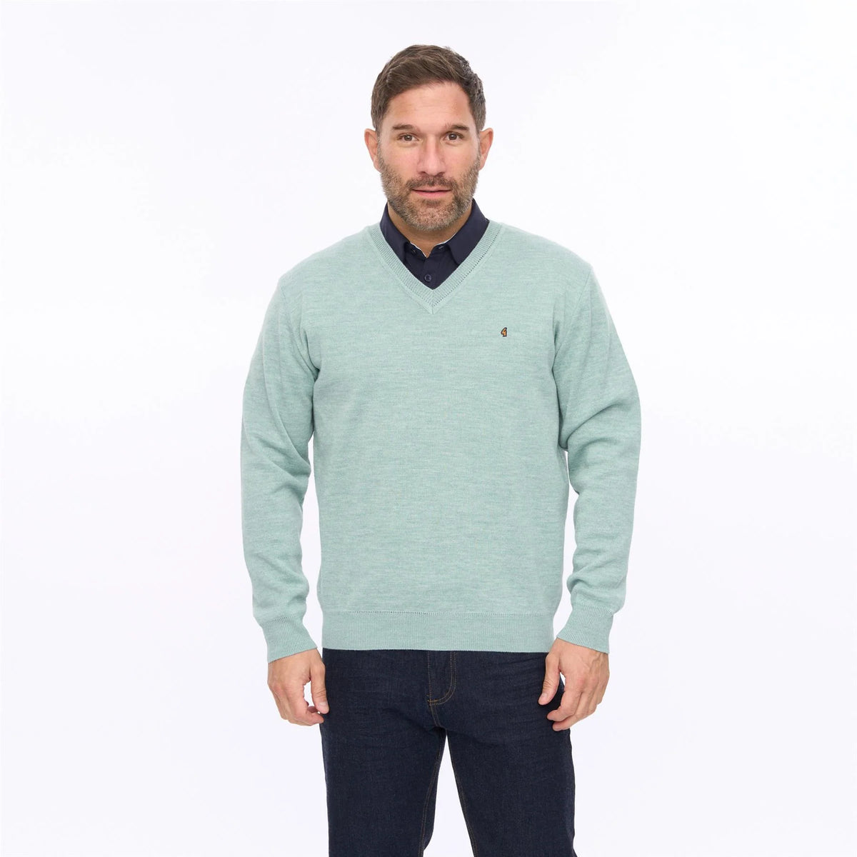 Gabicci light mint green v-neck jumper