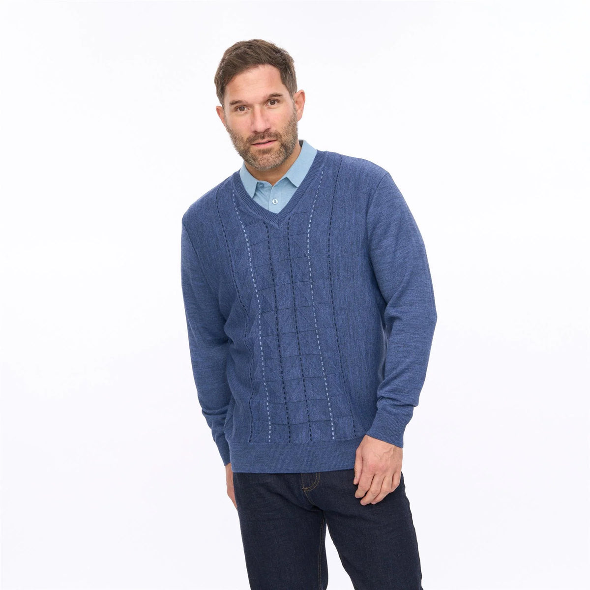 Gabicci blue v-neck jumper