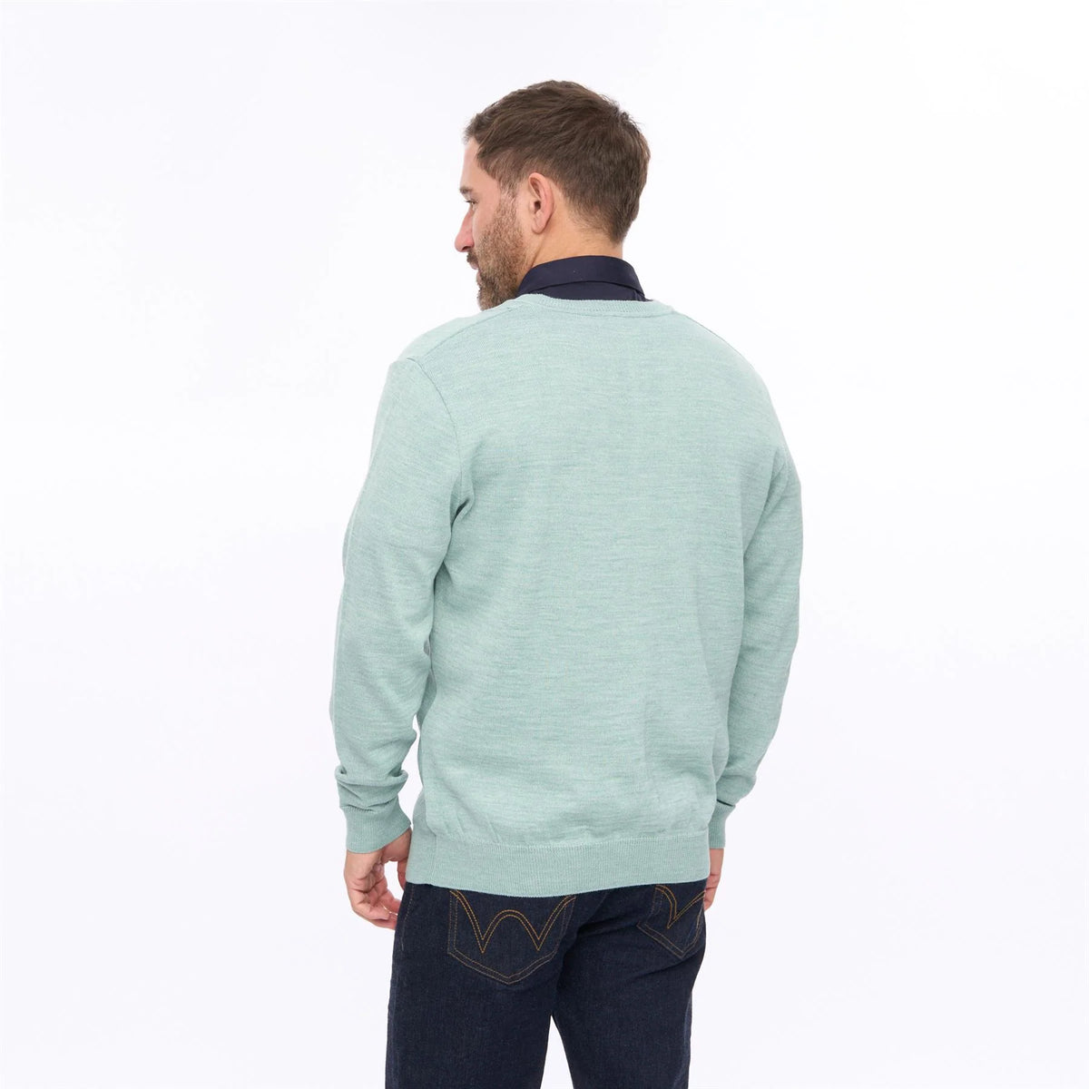 Gabicci light green v-neck jumper