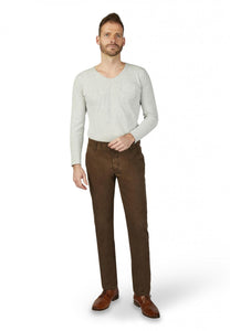 Club Of Comfort brown thermal lined cotton trousers
