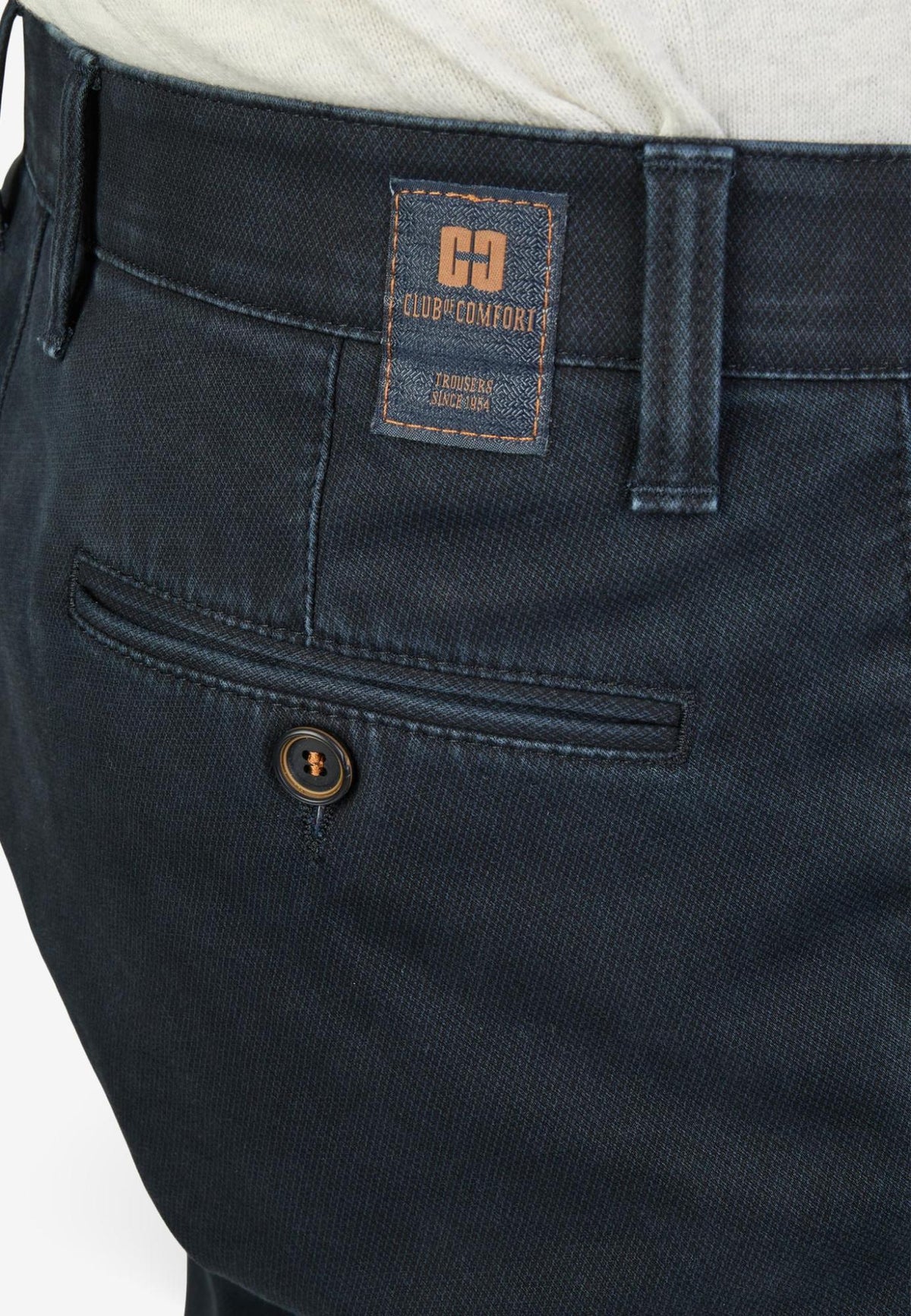 Club Of Comfort navy thermal lined cotton trousers