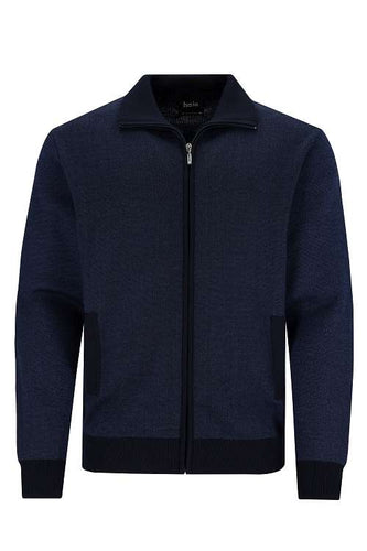 Hajo navy zipped cardigan