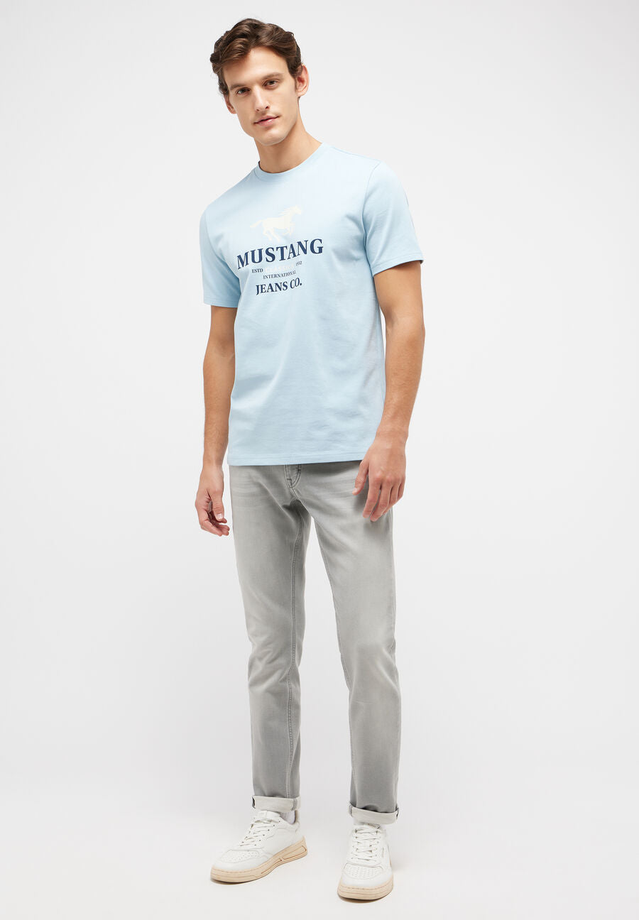 MUSTANG Herren Halbarm-Shirt T-Shirt – Klassisches Basic, Bequem, Für Freizeit & Alltag