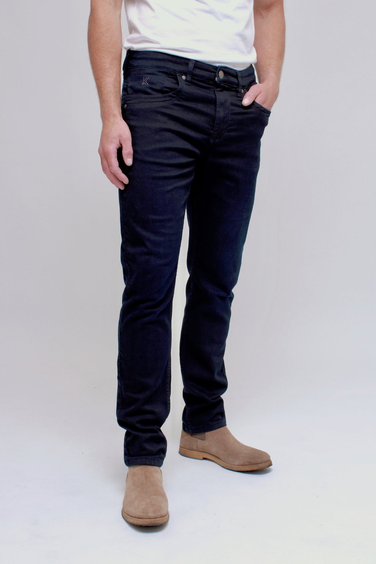 Kam stretch denim blue black jeans