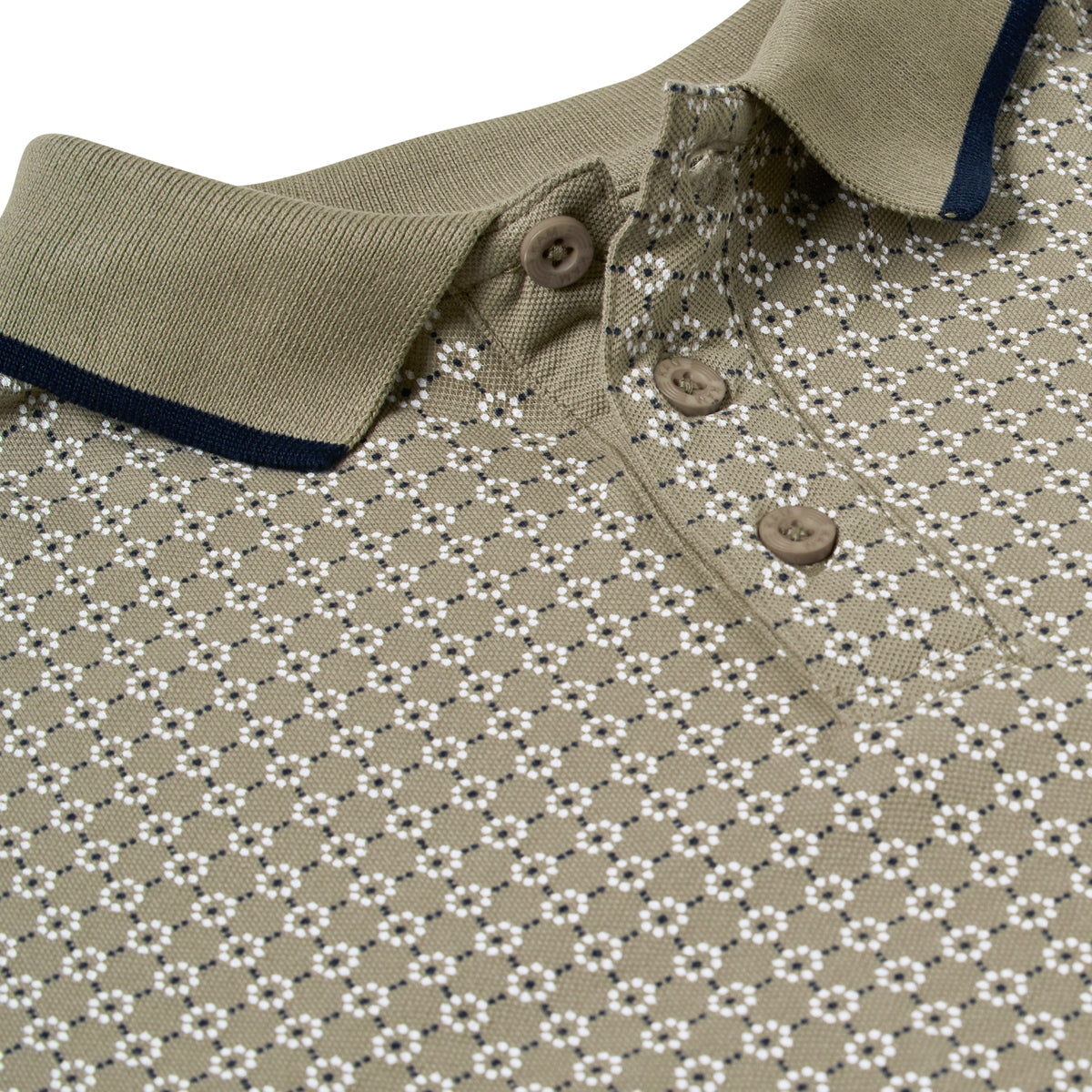 Kam light green pique polo