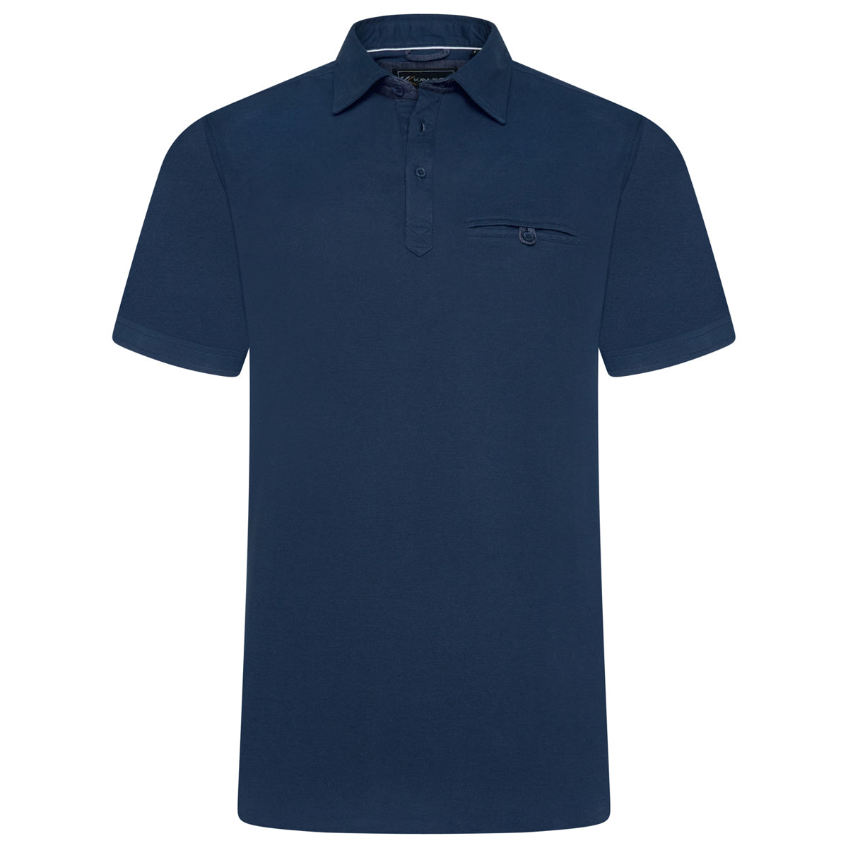 Kam dark blue pique polo