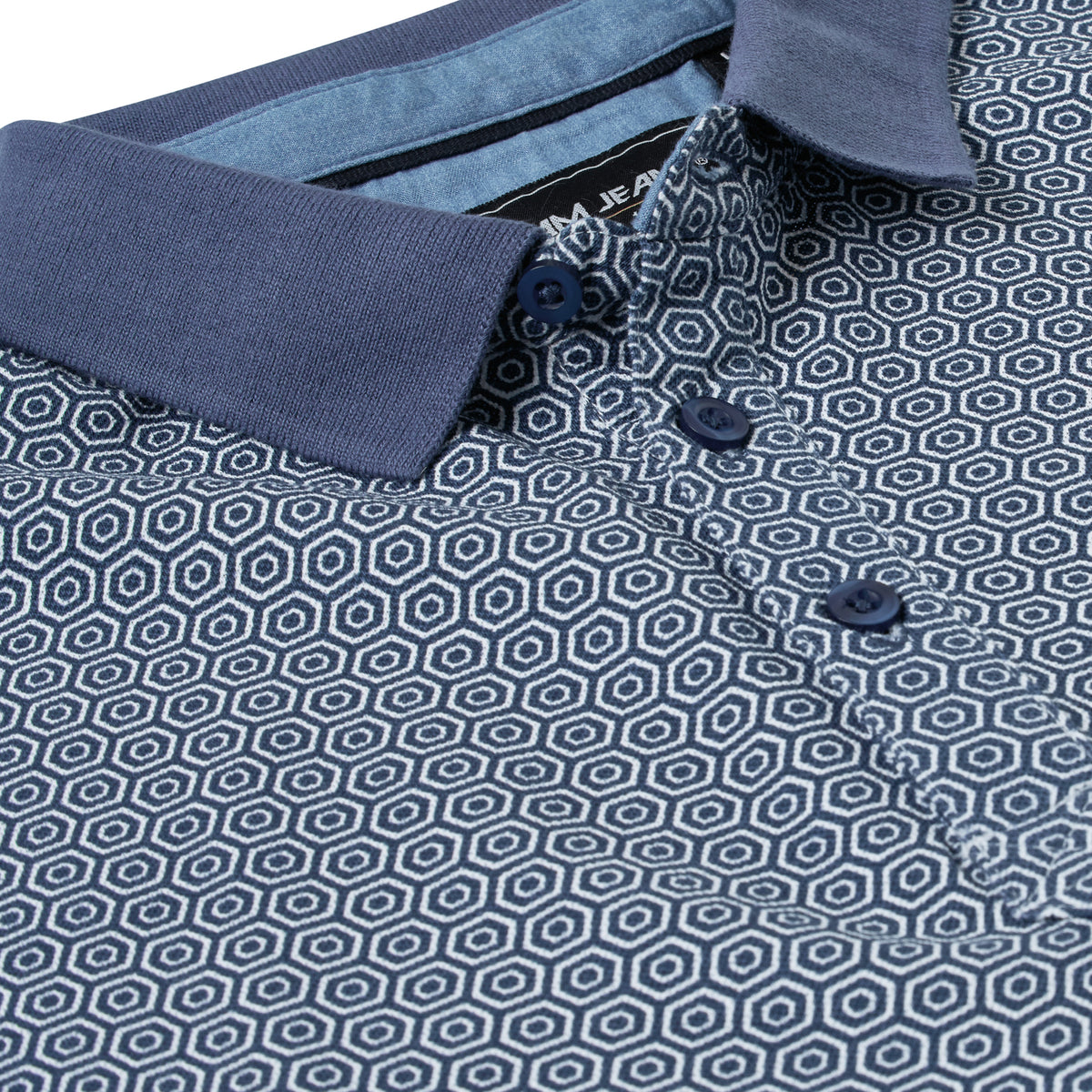 Kam blue pique polo