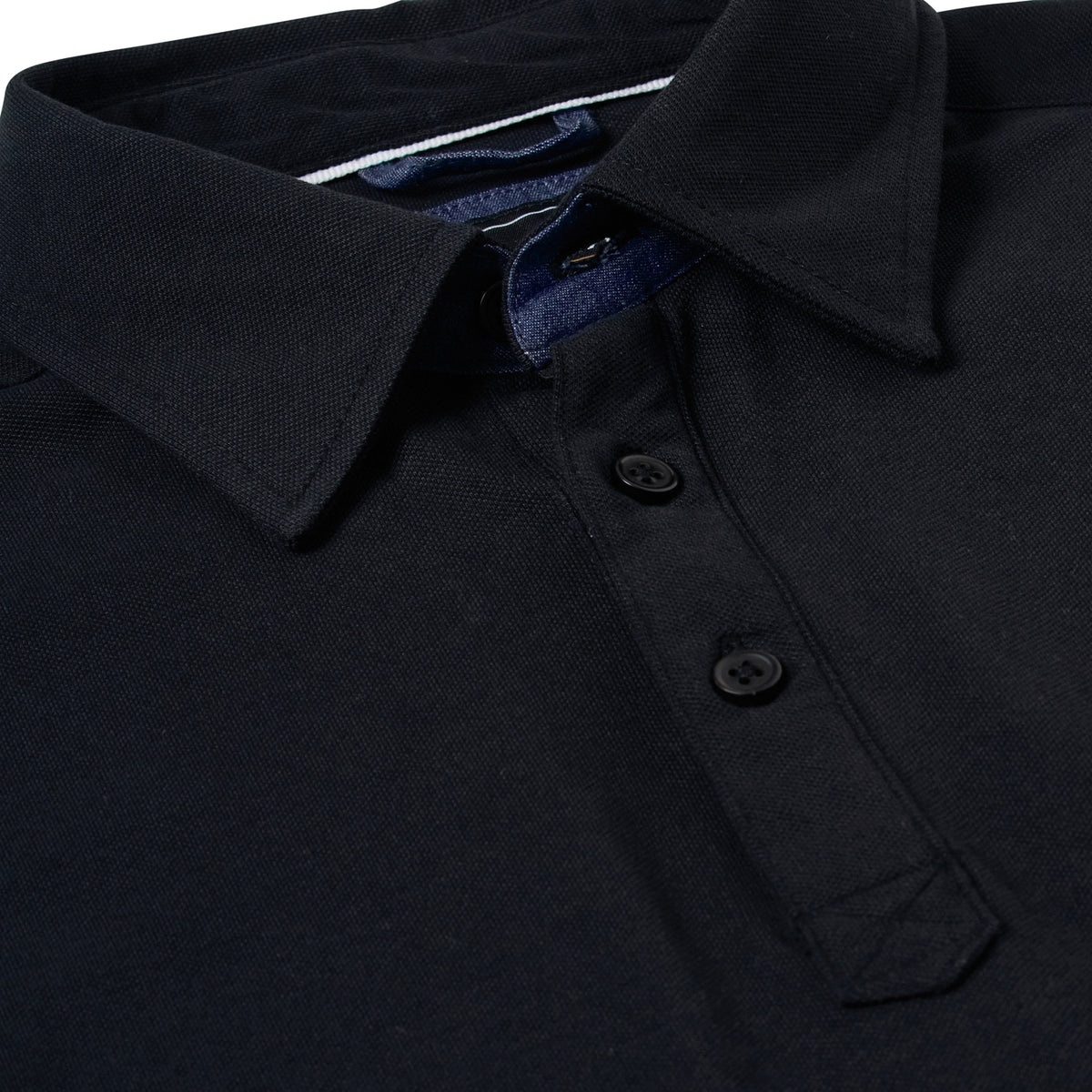 Kam black pique polo