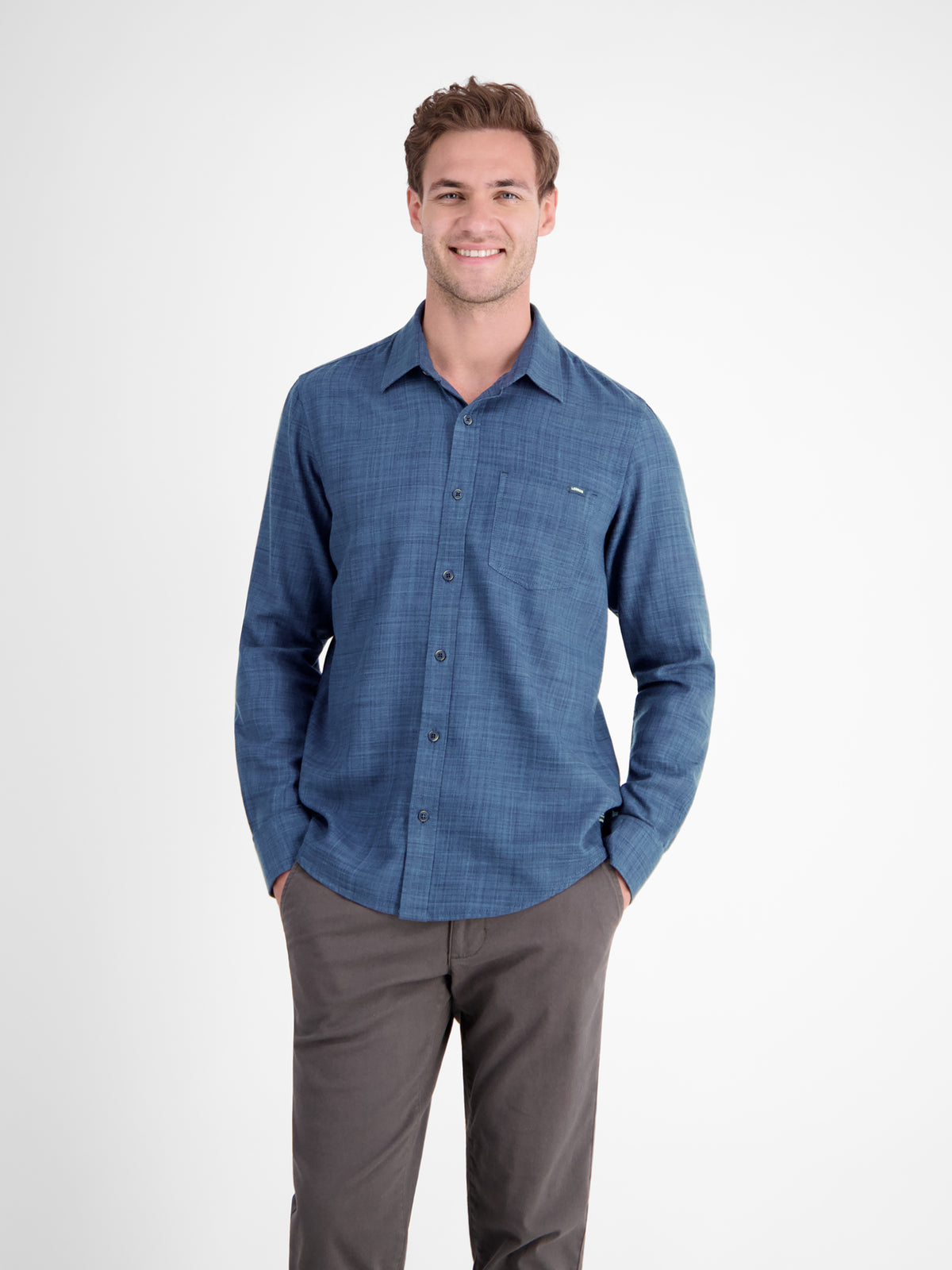 Lerros long sleeve blue shirt