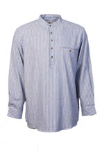 Load image into Gallery viewer, Lee Valley grey striped grandfather shirt
