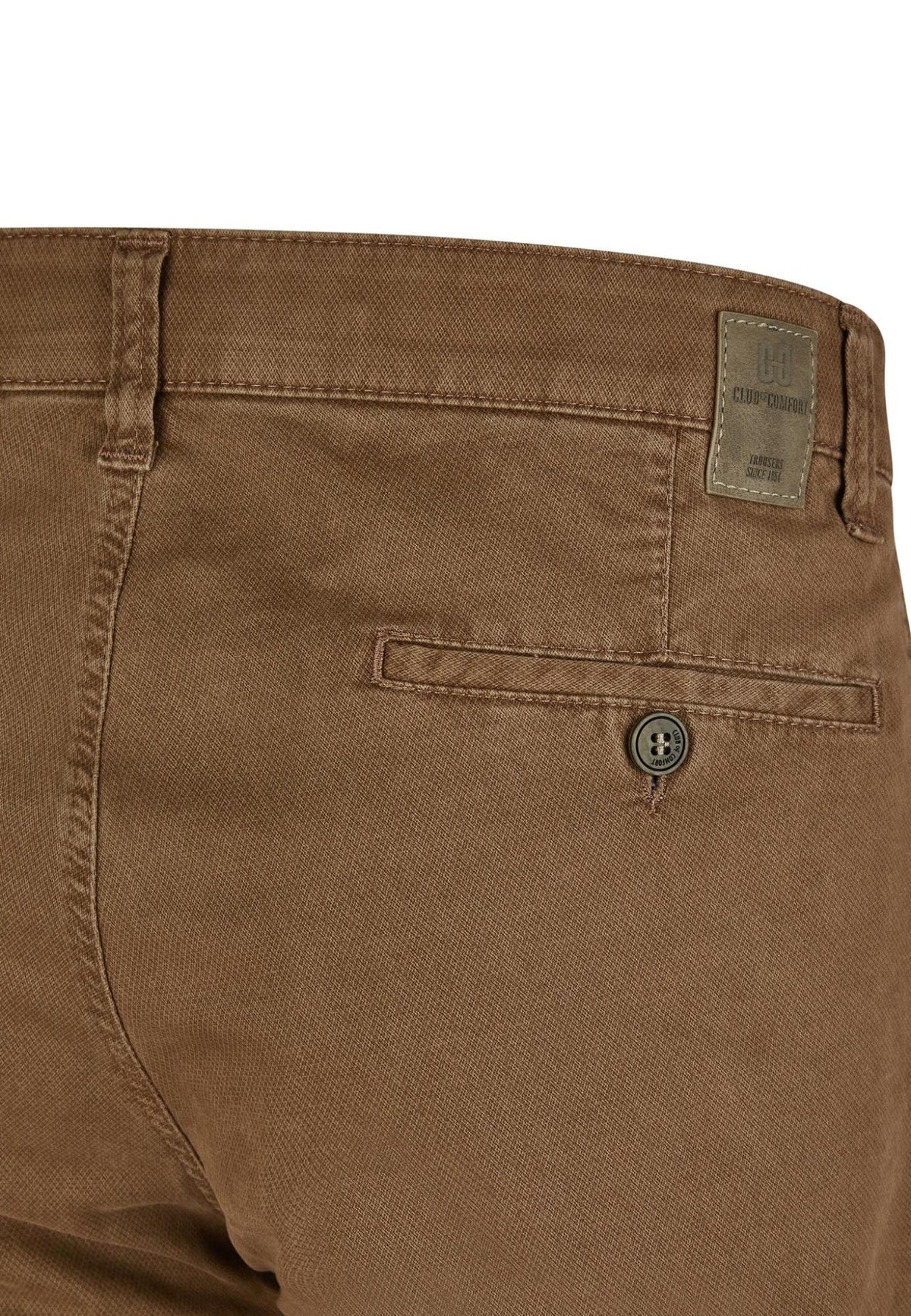Club Of Comfort light brown Denver cotton trousers