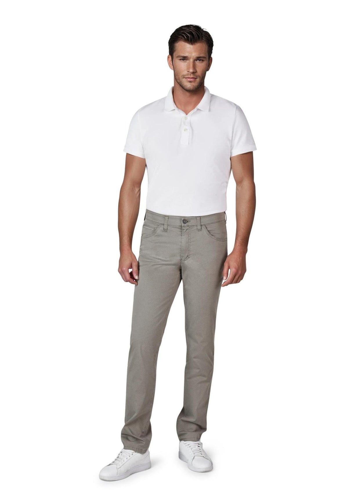 Club Of Comfort Marvin beige cotton trousers