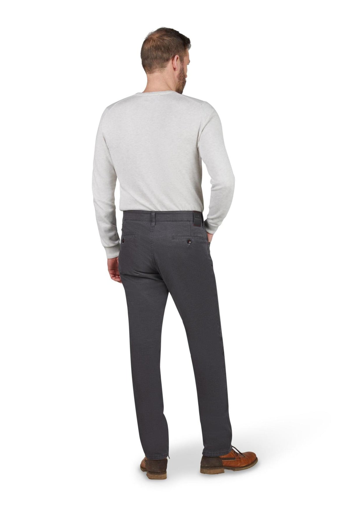 Club Of Comfort grey thermal lined cotton trousers