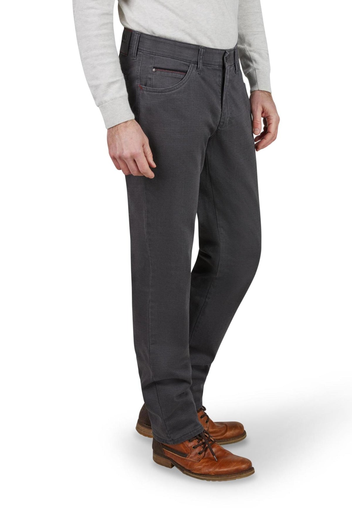 Marvin grey thermal lined cotton trousers
