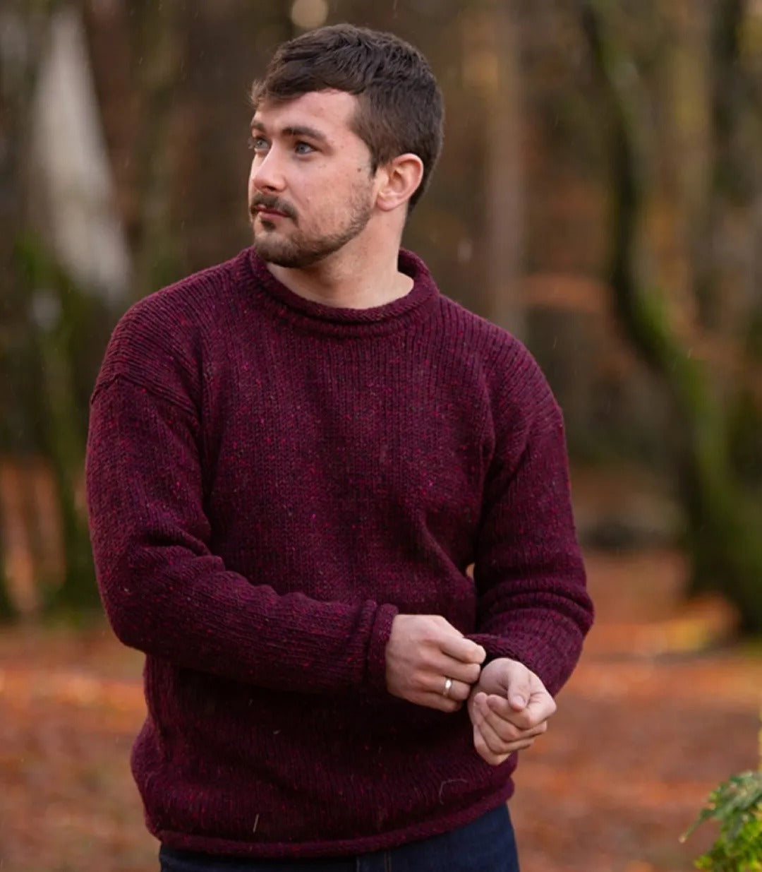 Rossan wine wool jumper