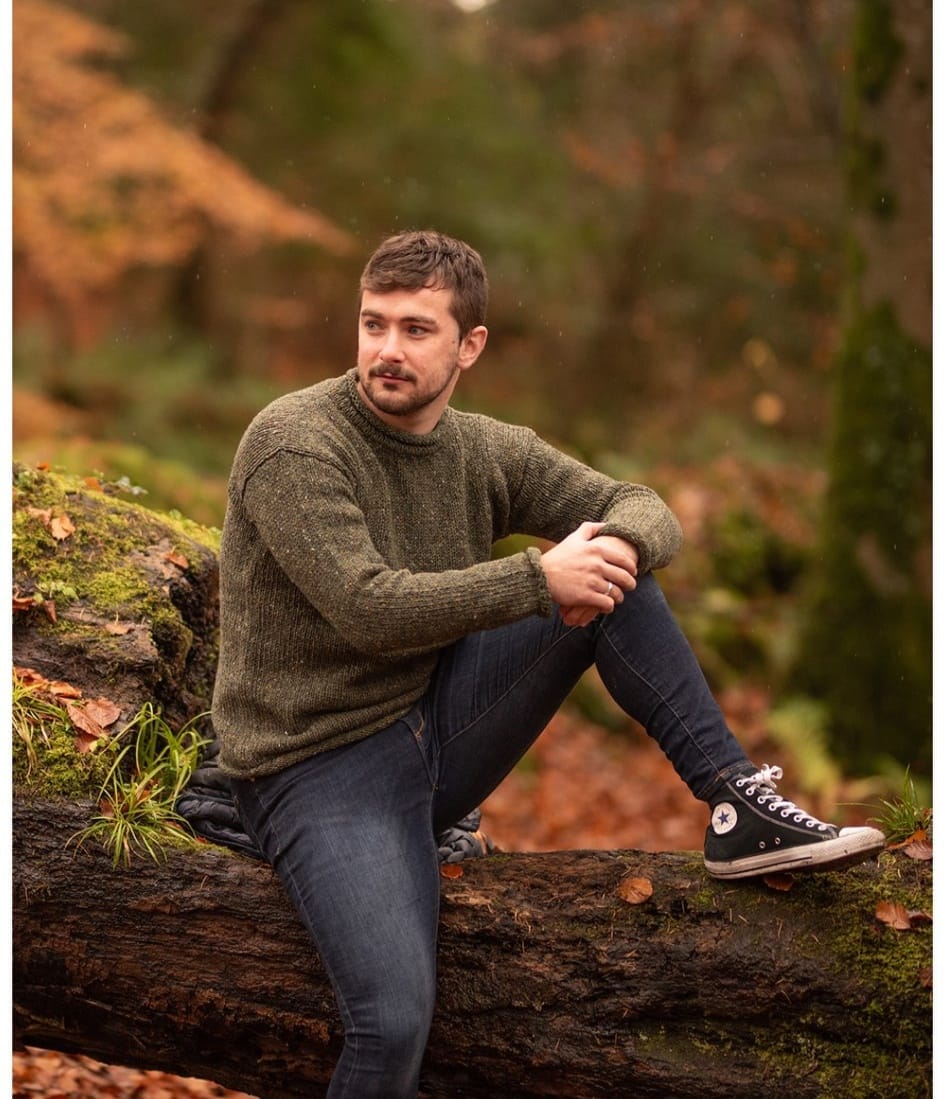 Rossan green wool jumper