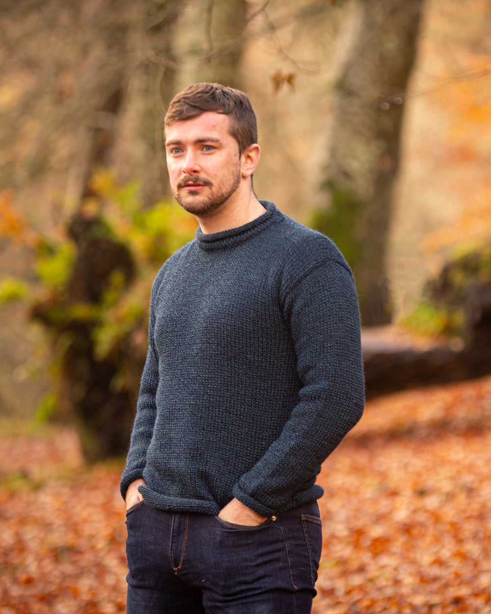 Rossan blue wool jumper