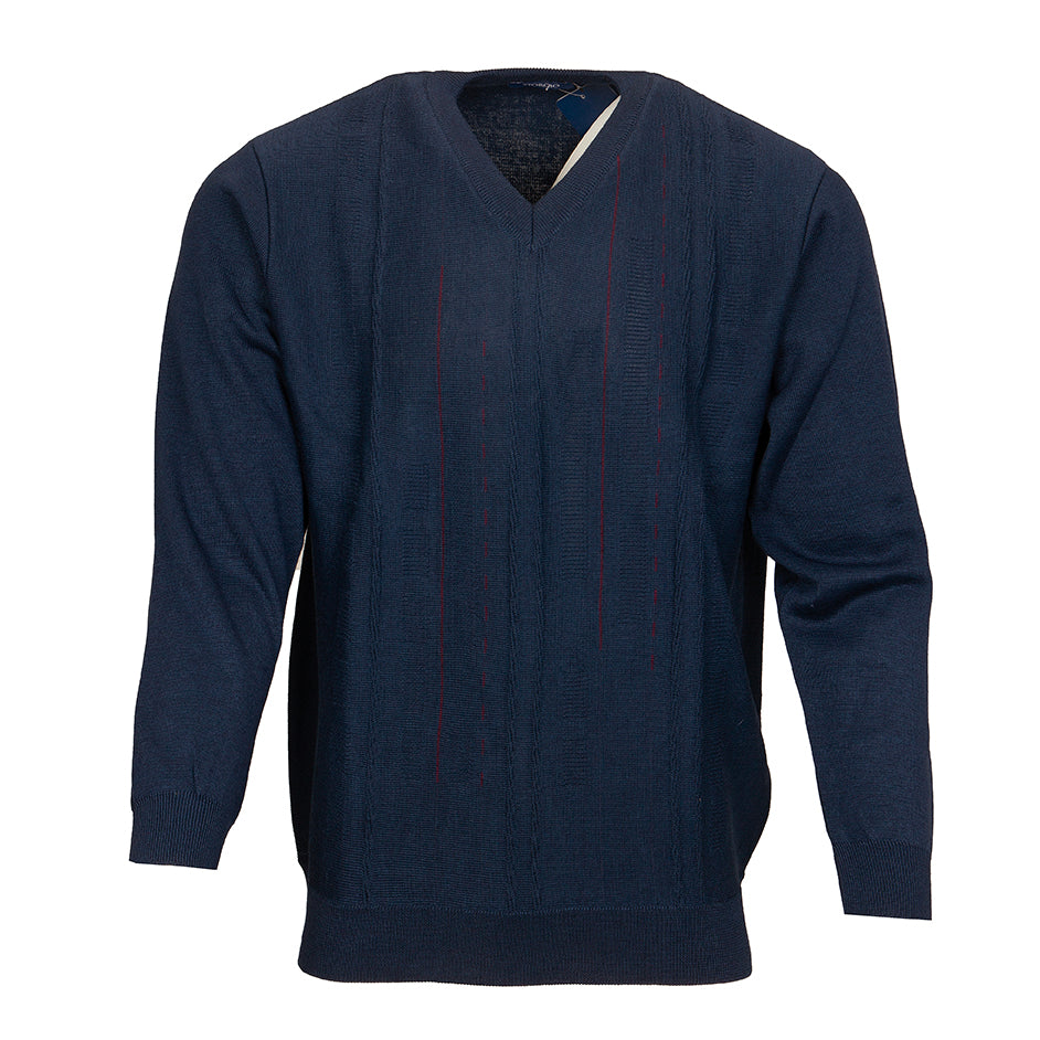 Storgio blue v-neck jumper