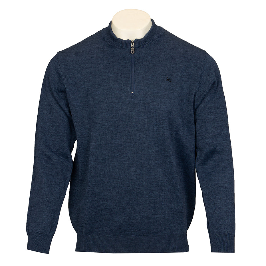 Storgio 1/4 zip blue jumper