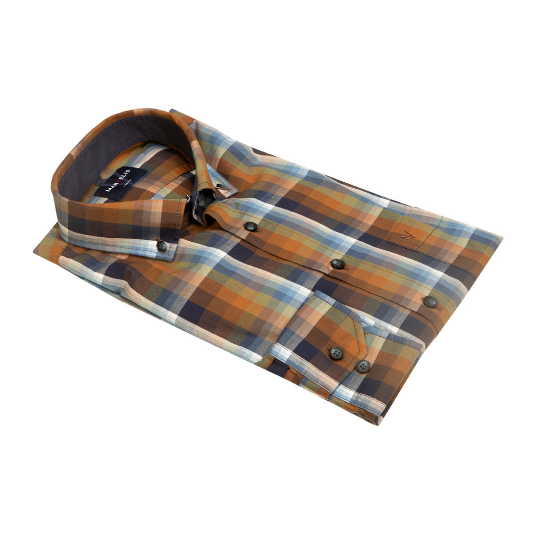 Marvelis brown check shirt