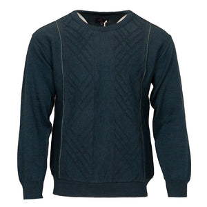 Deer Park teal green round neck jumper