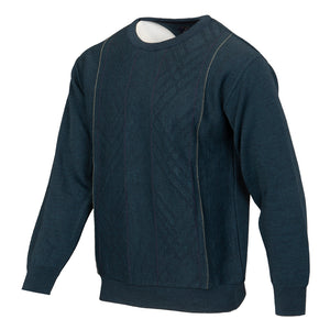 Deer Park teal green round neck jumper