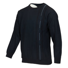 Load image into Gallery viewer, Deer Park navy round neck jumper
