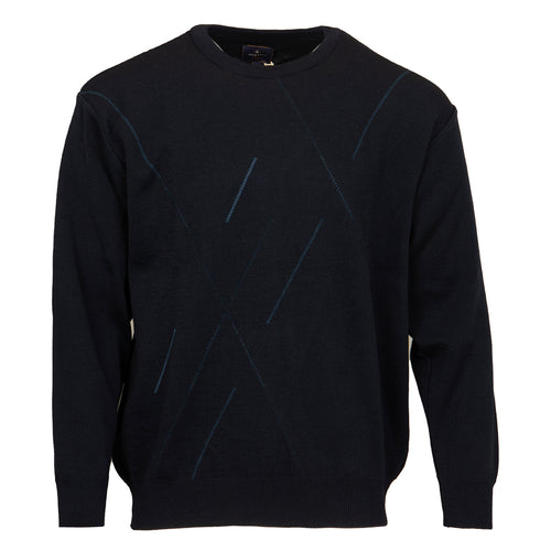 Deer Park navy round neck jumper