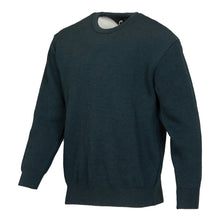 Load image into Gallery viewer, Coraggio teal green fisherman rib round neck jumper
