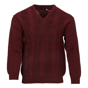 Deer Park wine v-neck jumper