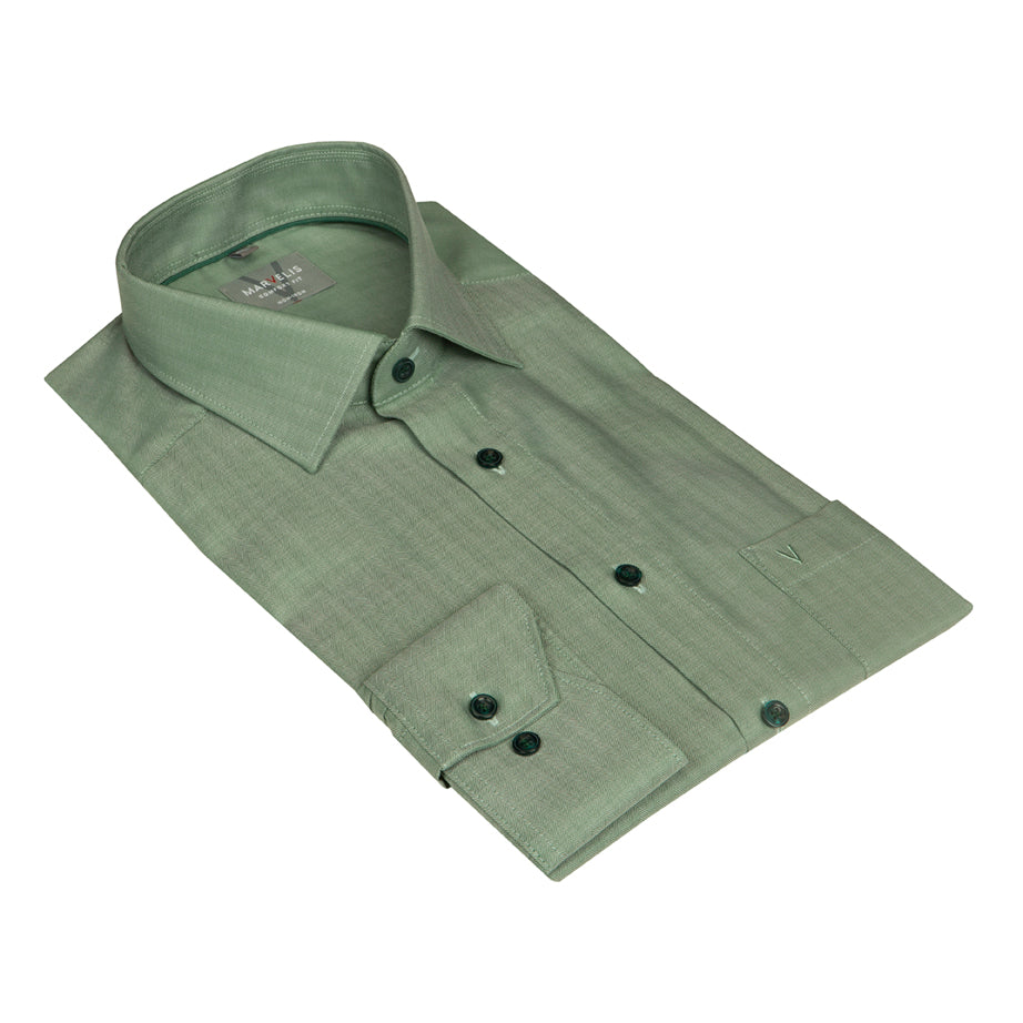 Marvelis green cotton shirt