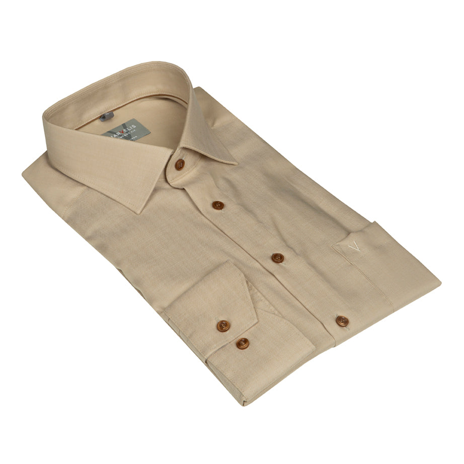 Marvelis beige cotton shirt