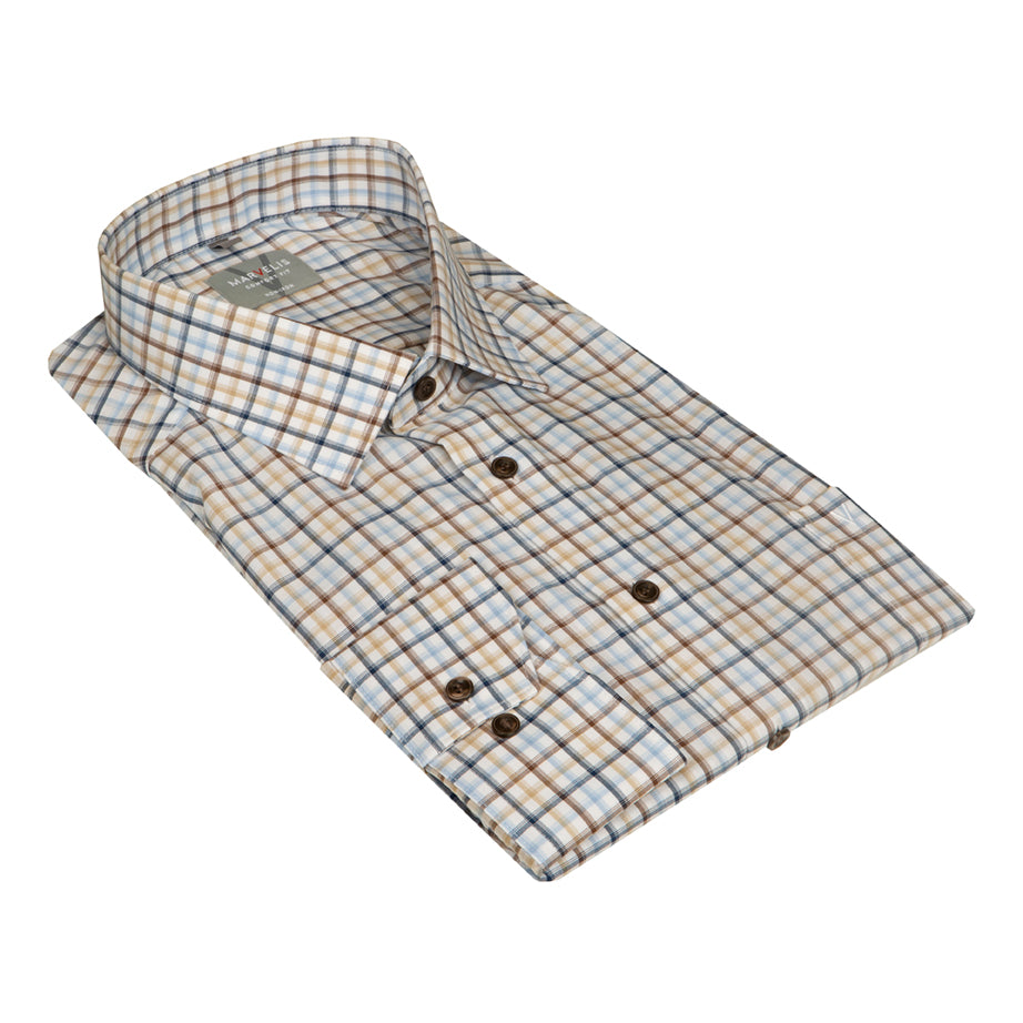 Marvelis brown check shirt