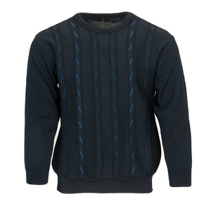 Deer Park navy round neck jumper