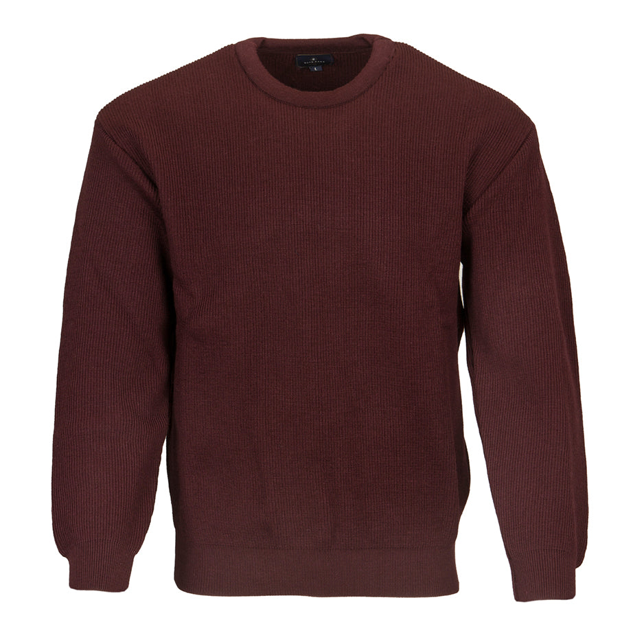 Coraggio wine fisherman rib jumper