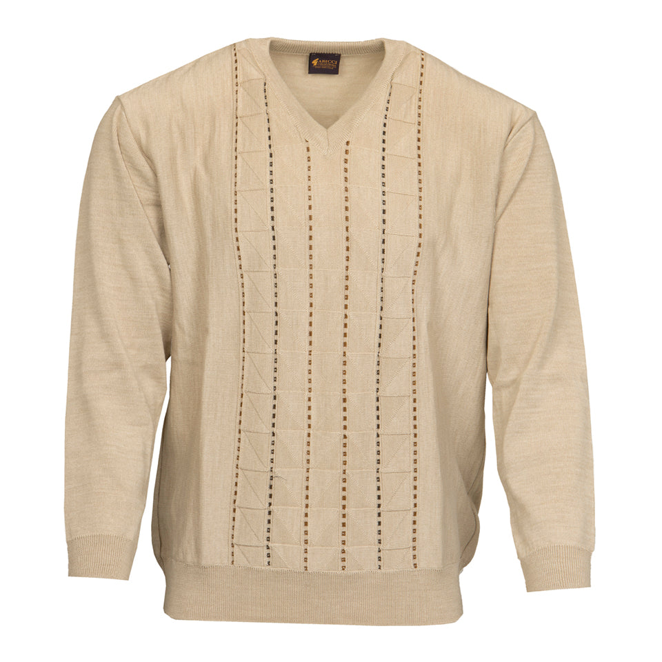 Gabicci beige v-neck jumper
