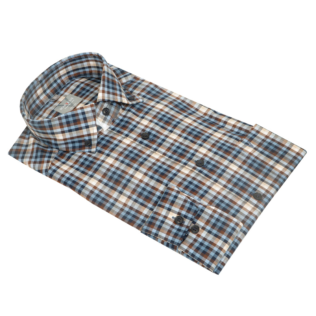 Marvelis blue check shirt