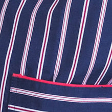 Load image into Gallery viewer, Somax 100% cotton navy striped pyjamas
