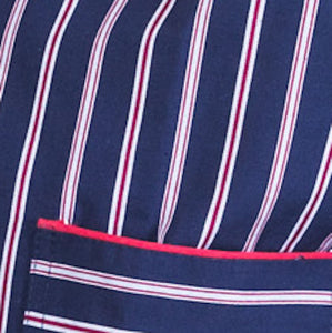 Somax 100% cotton navy striped pyjamas