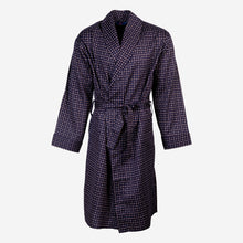 Load image into Gallery viewer, Somax navy cotton dressing gown
